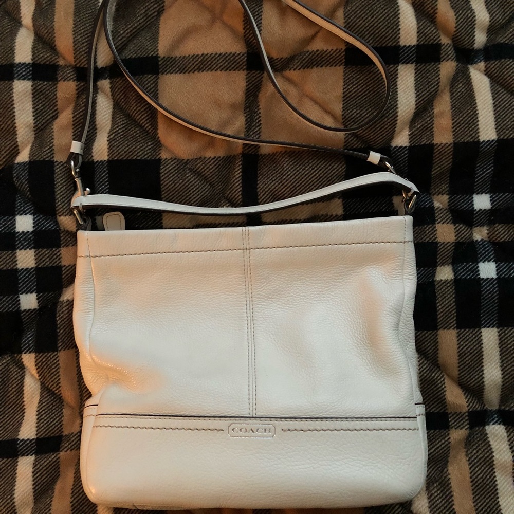 White Coach Bag - Leather Crossbody